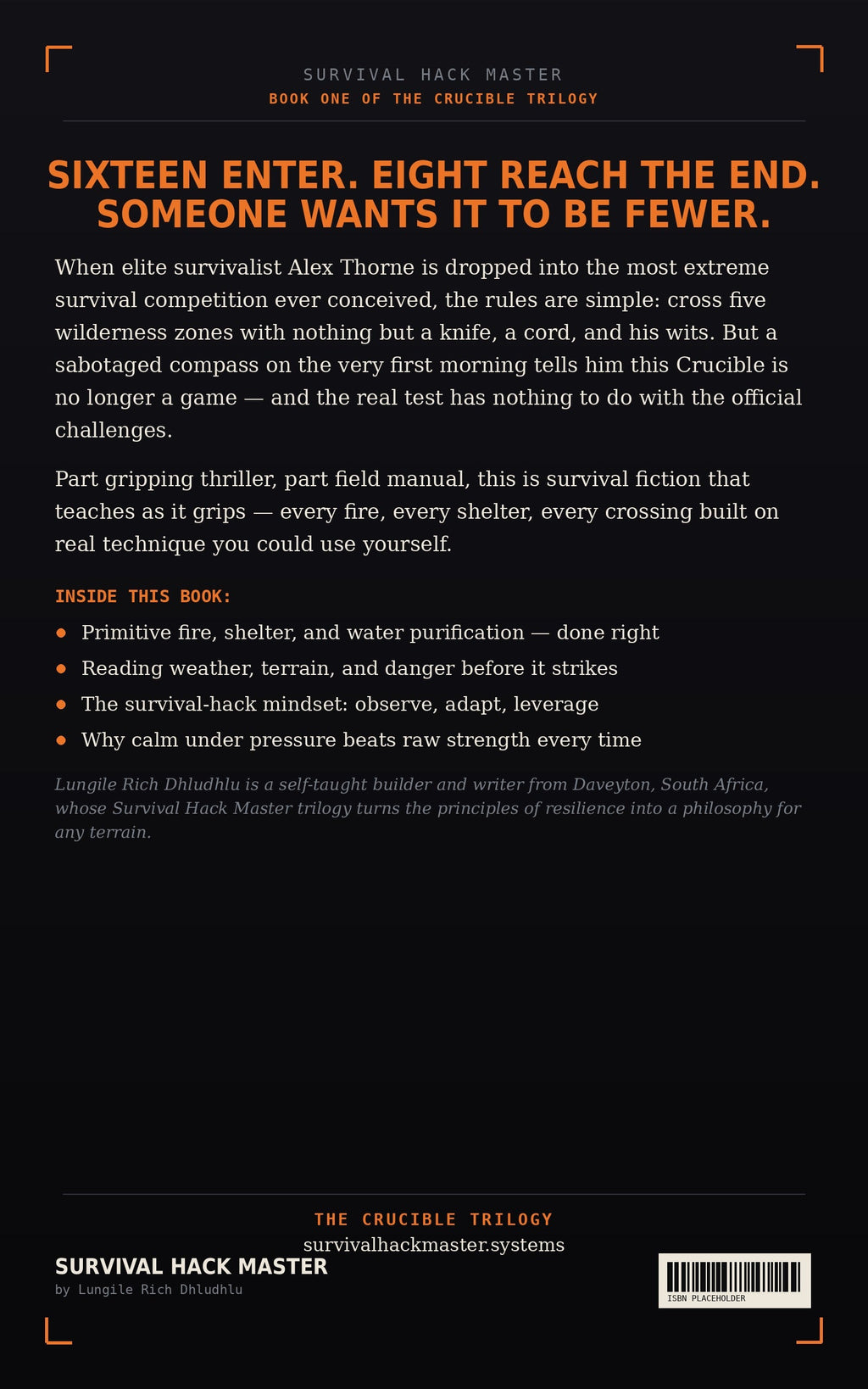 The Wilderness Crucible — back cover